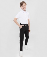 Брюки трикотажные черные Button Blue, школьная форма для мальчиков  фото, kupilegko.ru